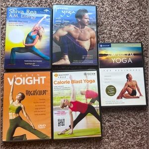 Yoga workout DVD 5 disc bundle